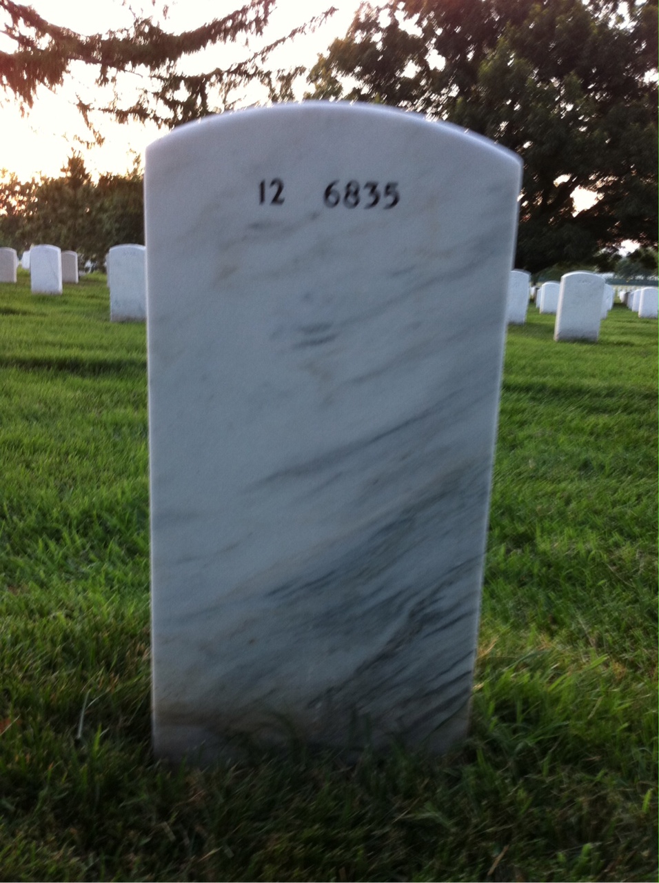 Back of headstone — Lloyd Tuttle