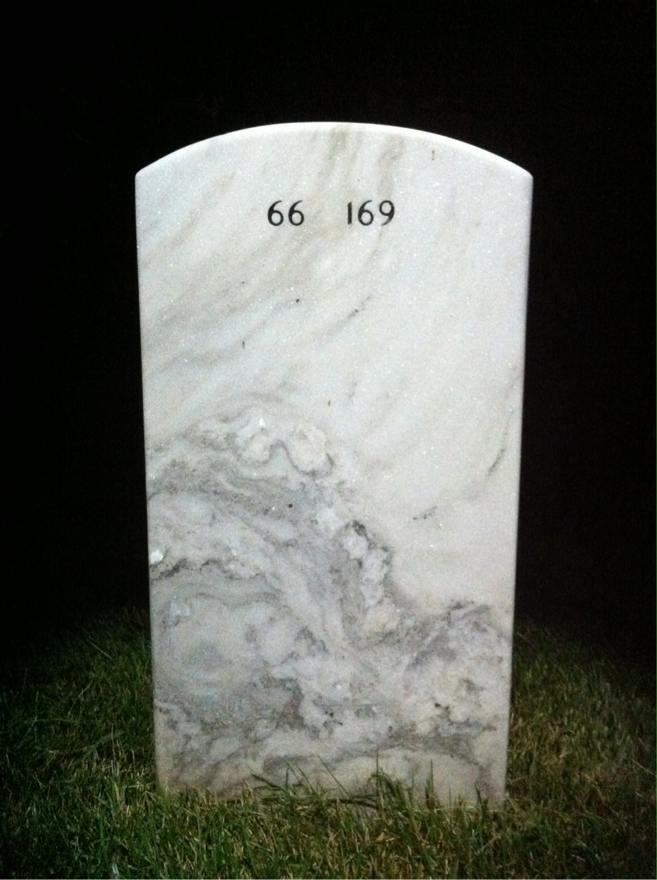 Back of headstone — Theodore Tedford