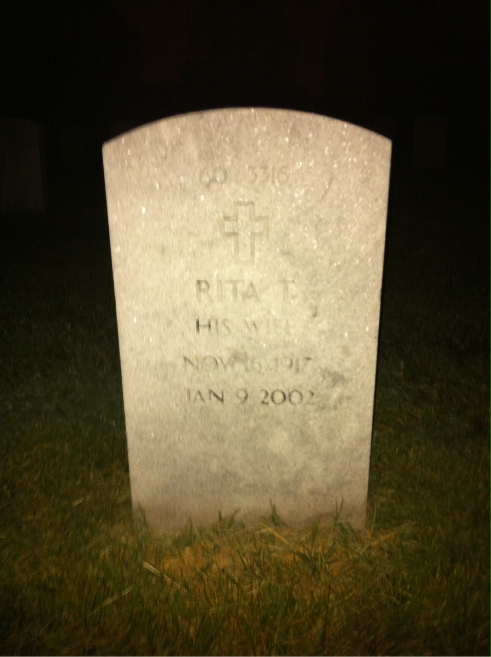 Back of headstone — Carl Mortensen