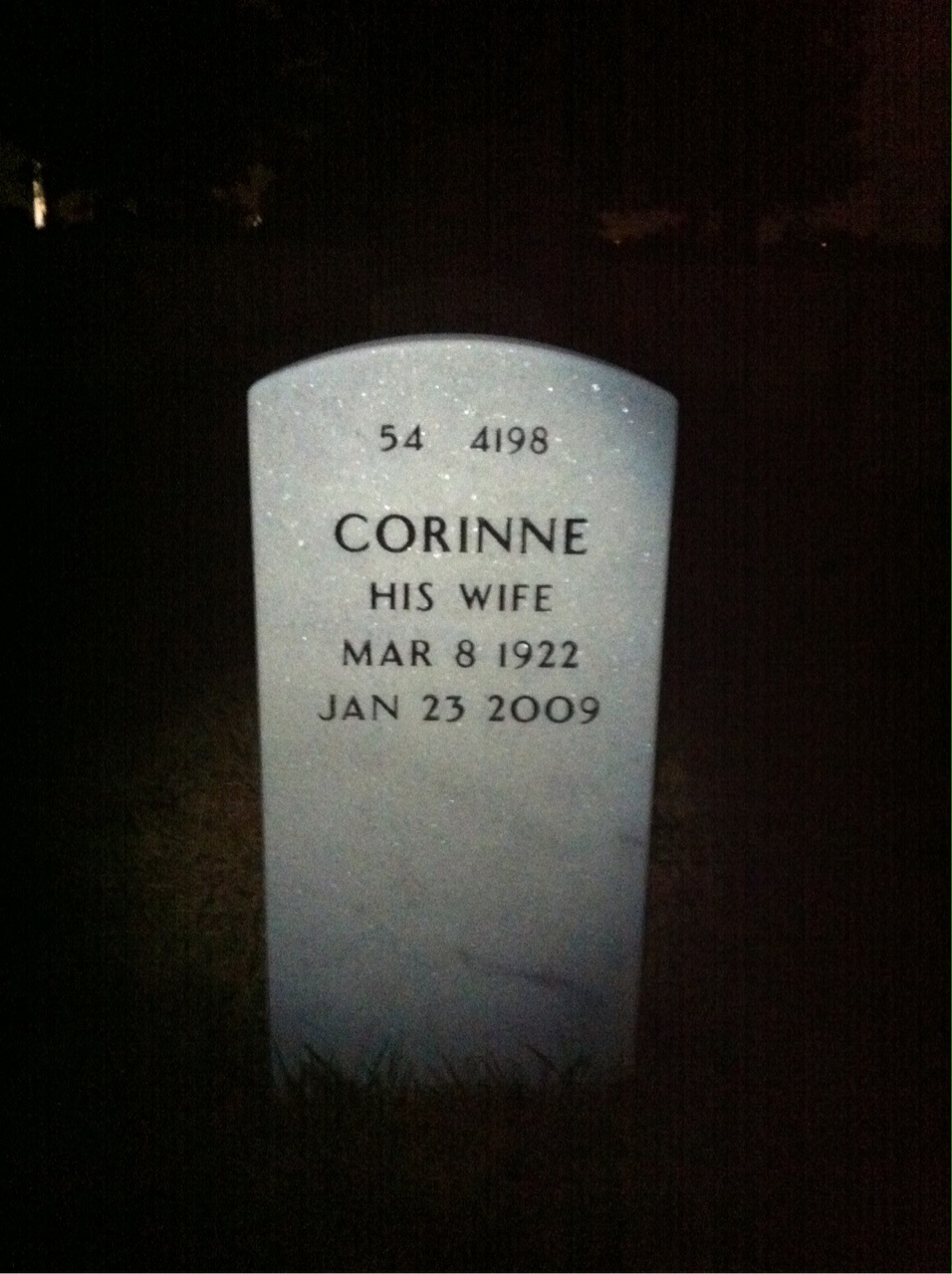 Back of headstone — Edward Reisinger