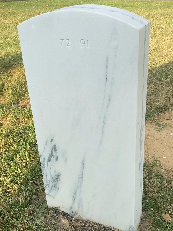 Back of headstone — Samuel Boulden