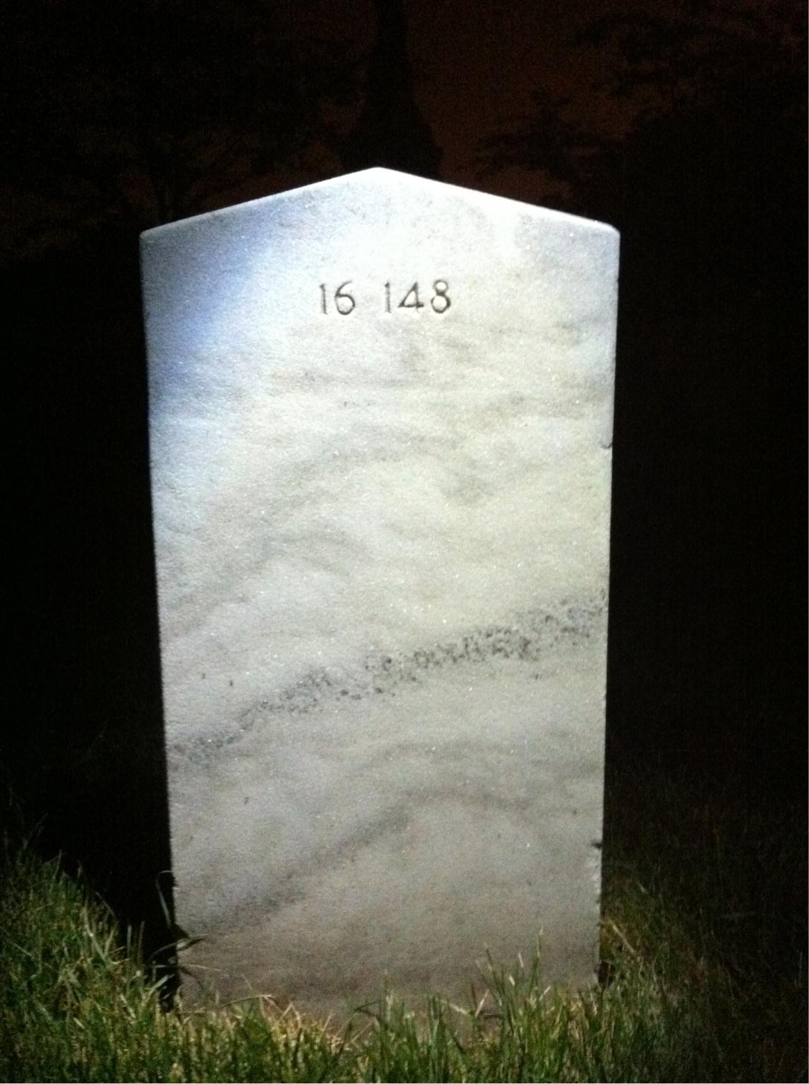 Back of headstone — John Ashby