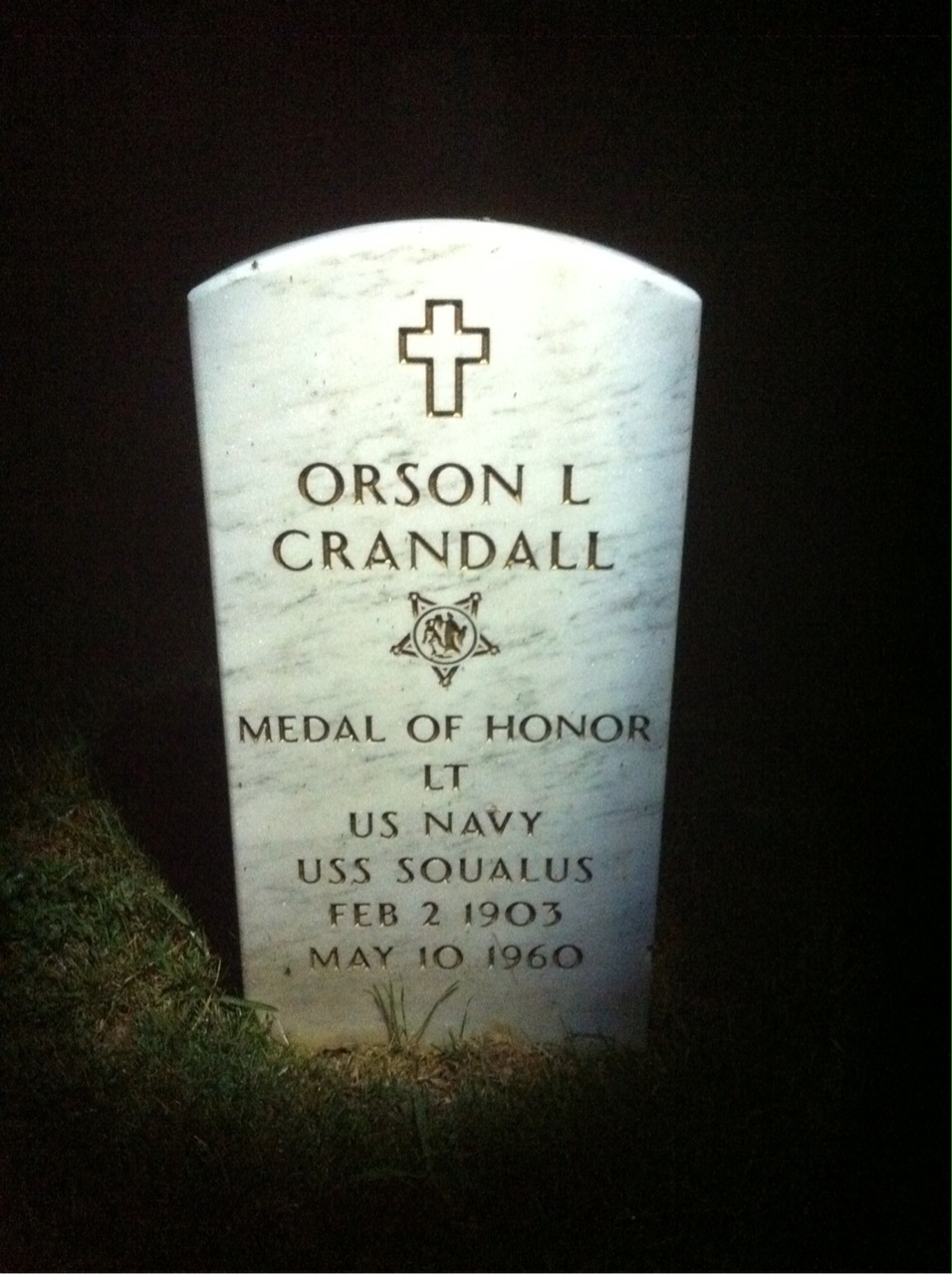 Headstone of Orson L. Crandall