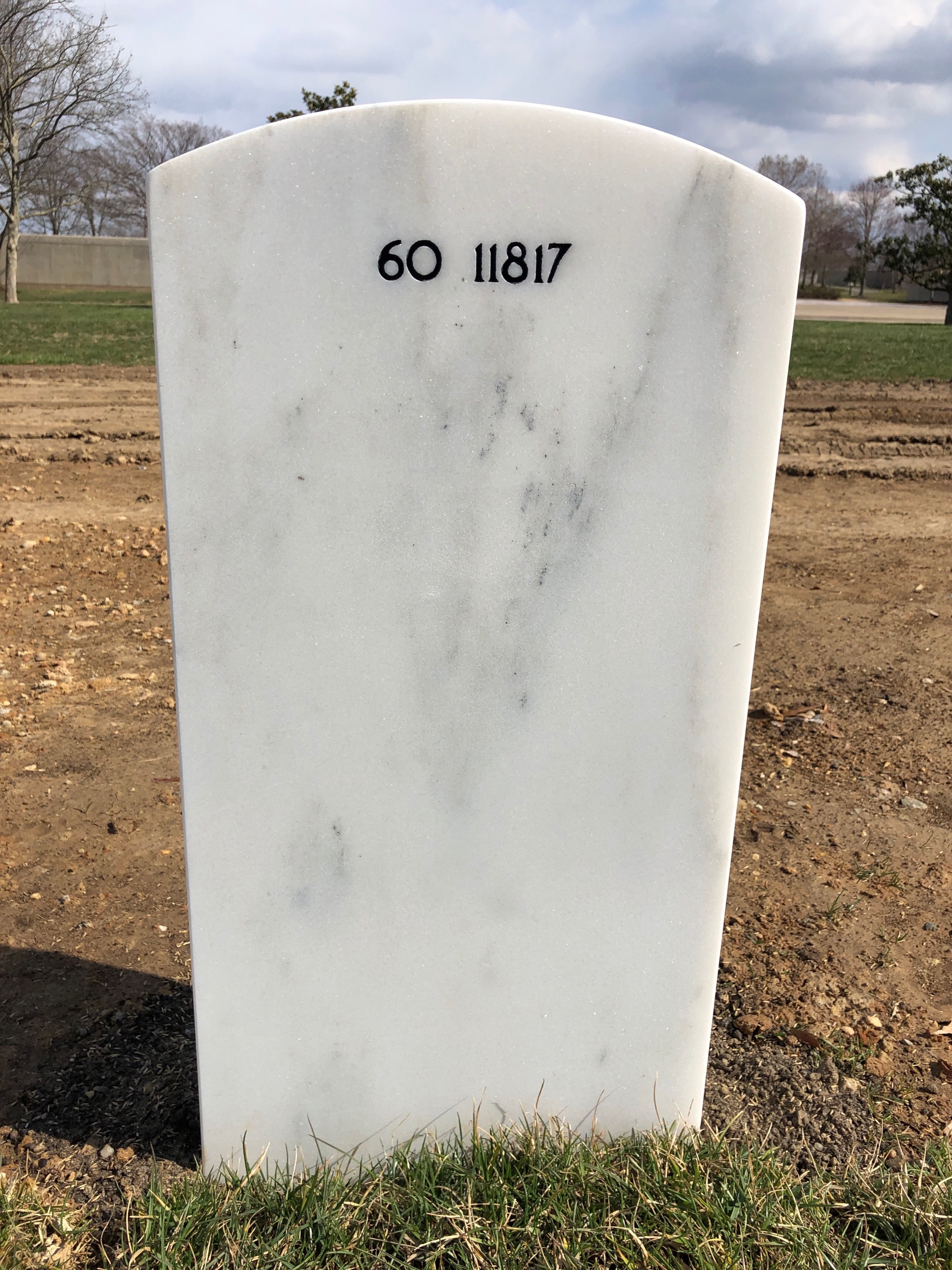 Back of headstone — Nicholas Bogue