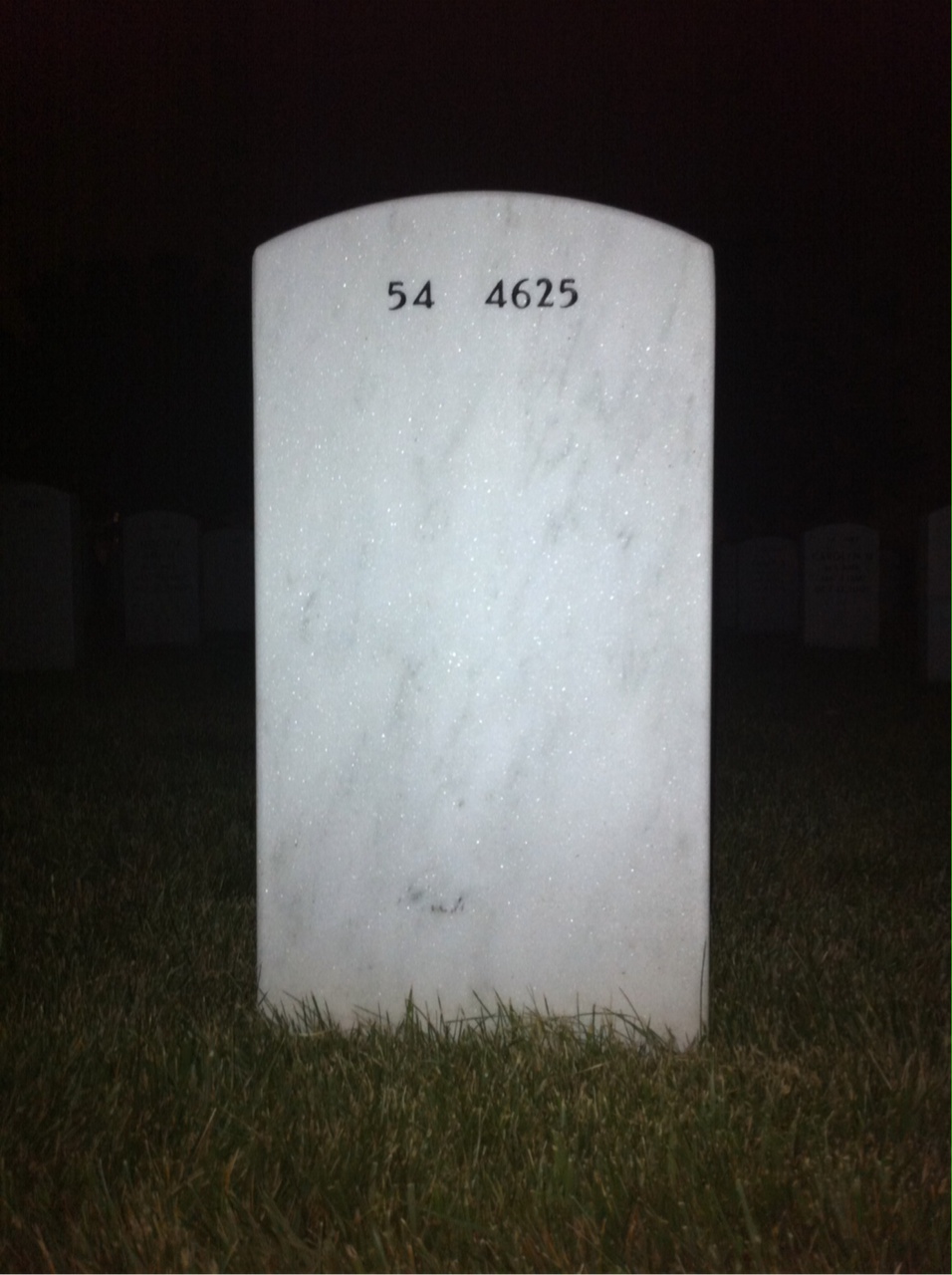 Back of headstone — Danny O'Donnell