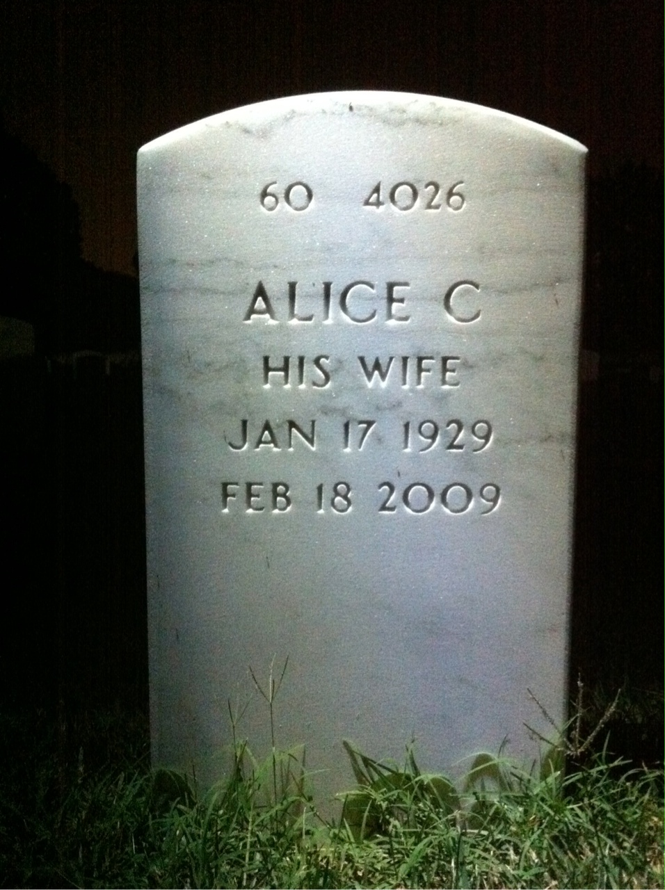 Back of headstone — James Mccullough