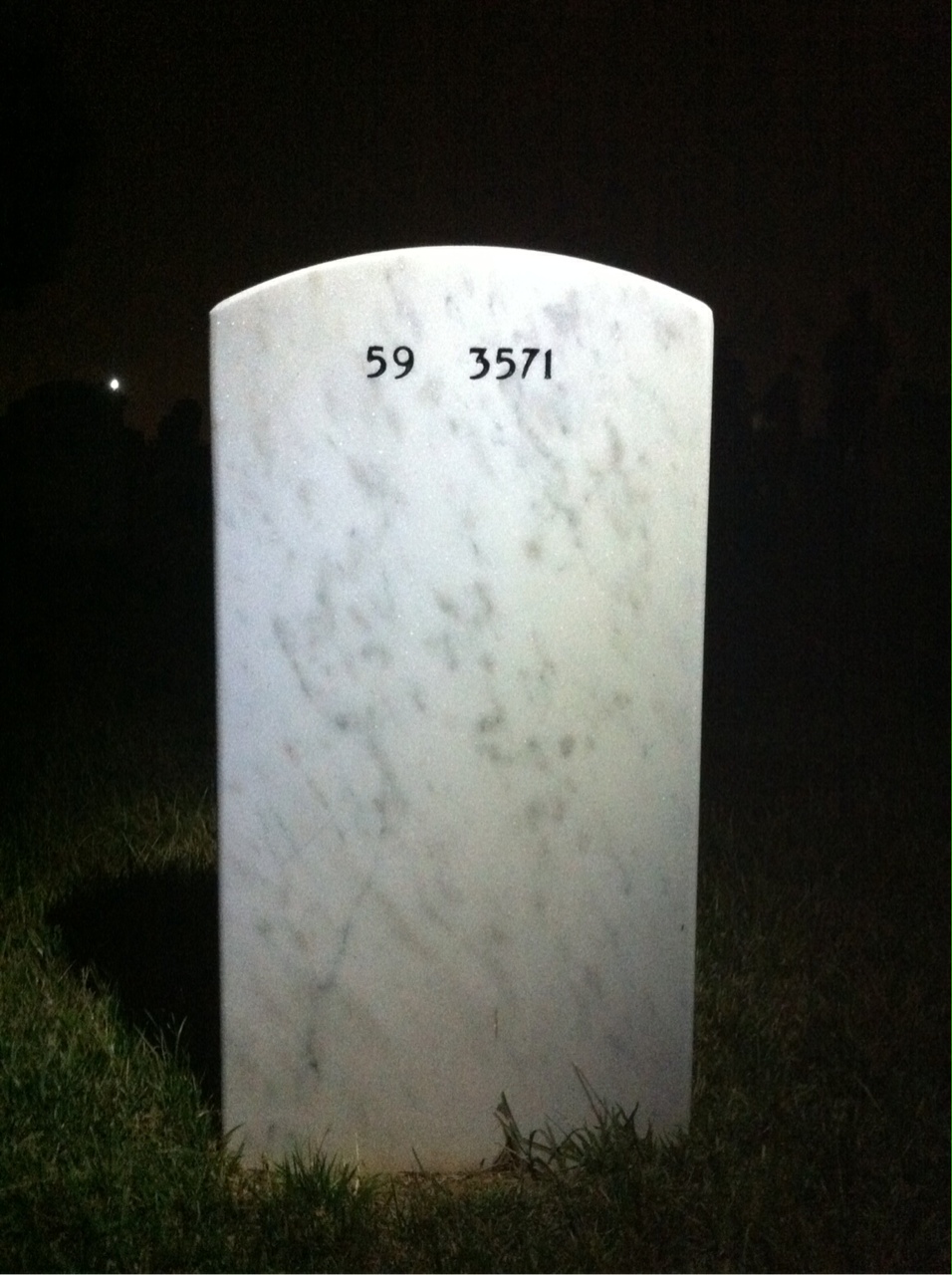 Back of headstone — Richard Brown