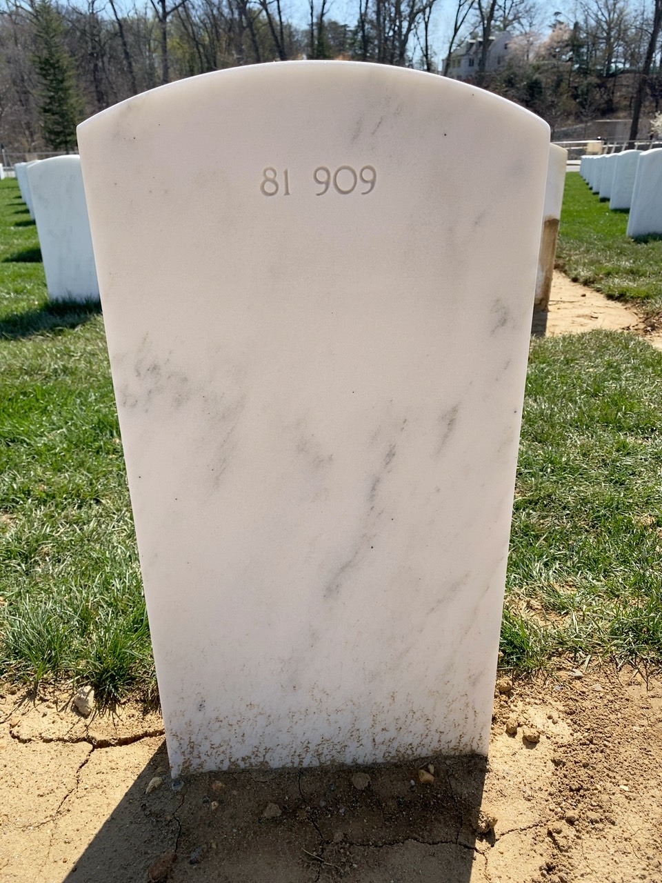 Back of headstone — Michael Ash