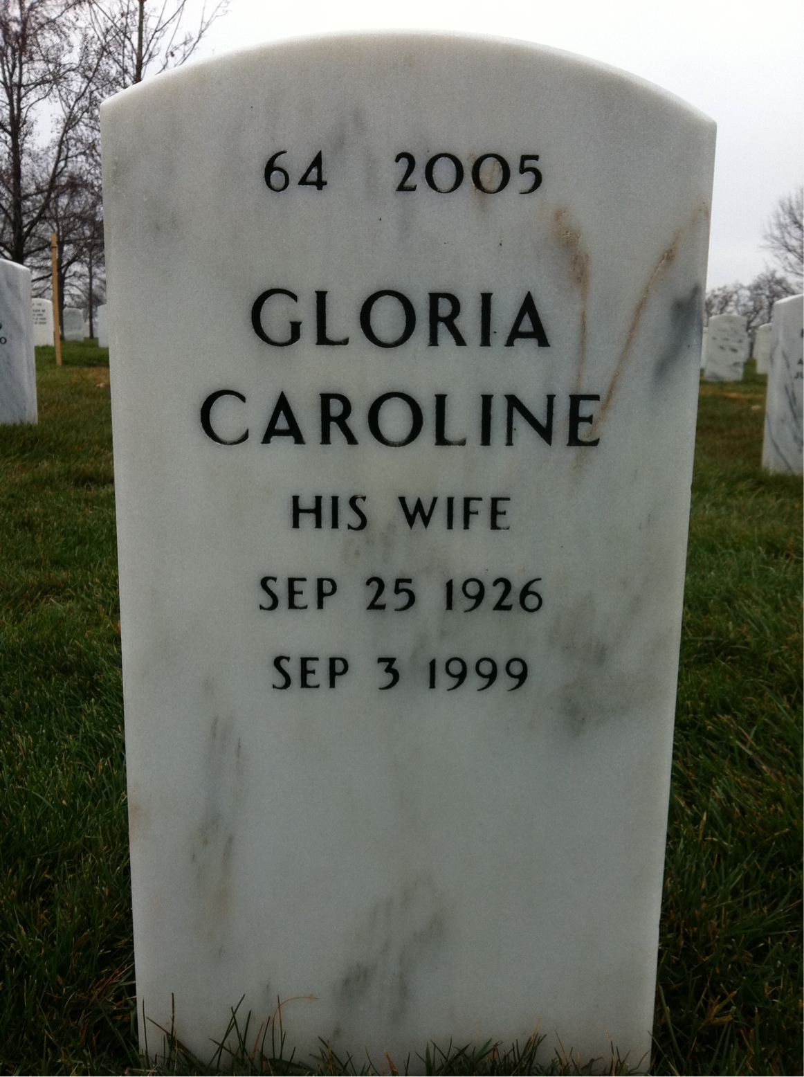 Back of headstone — Robert Foster