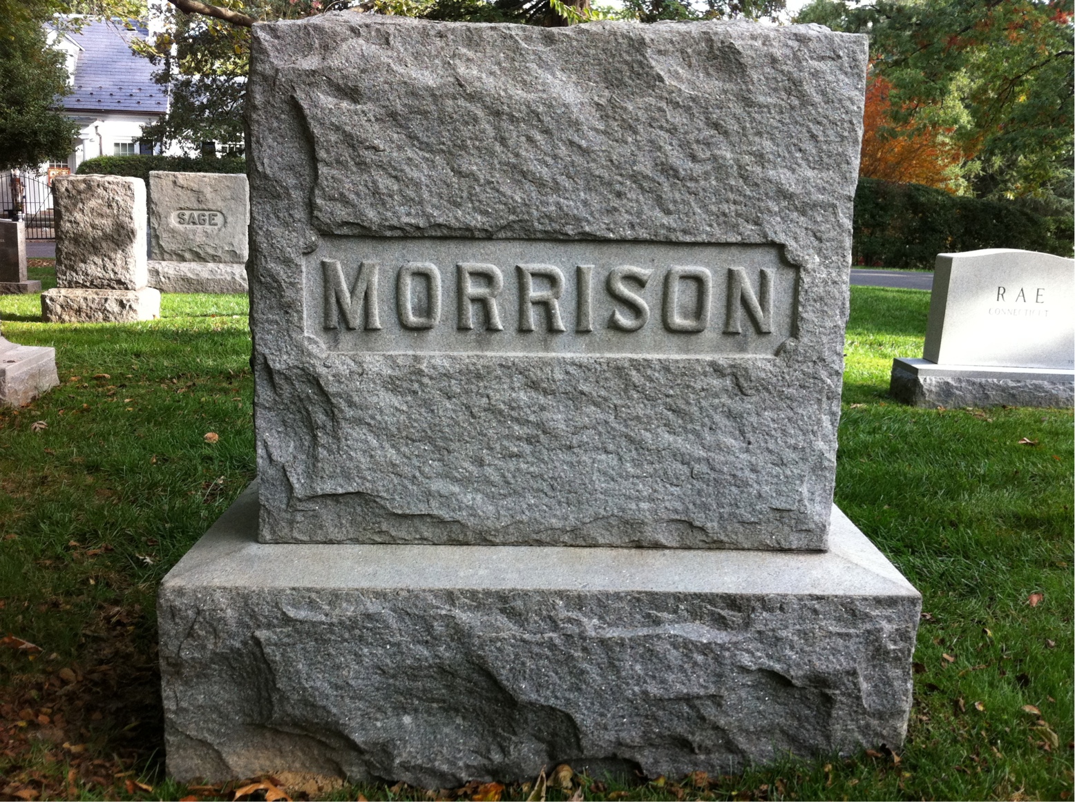 Back of headstone — Jasper Morrison