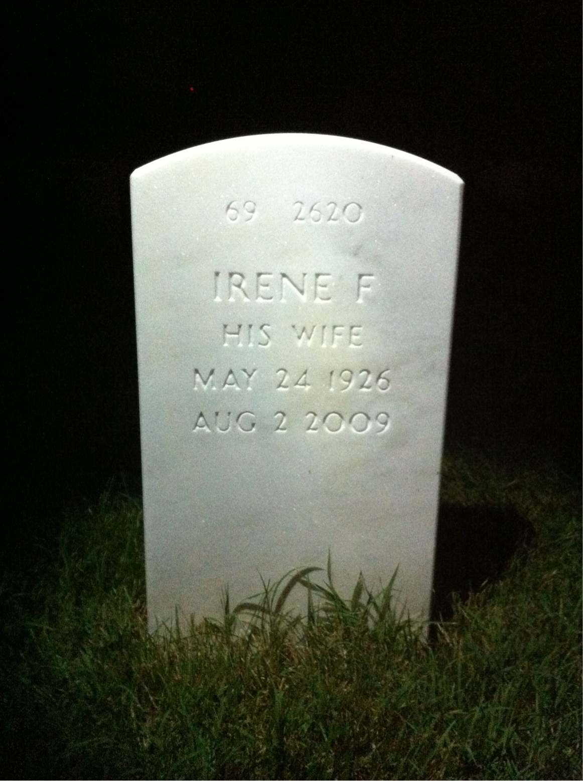 Back of headstone — Louis Demoss
