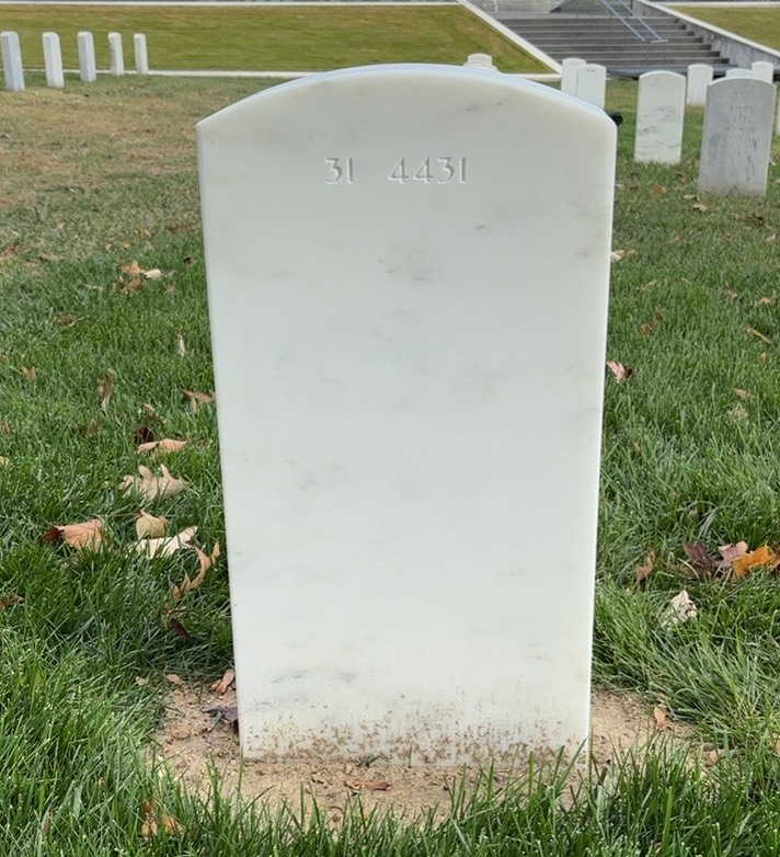 Back of headstone — Jacob Conrad