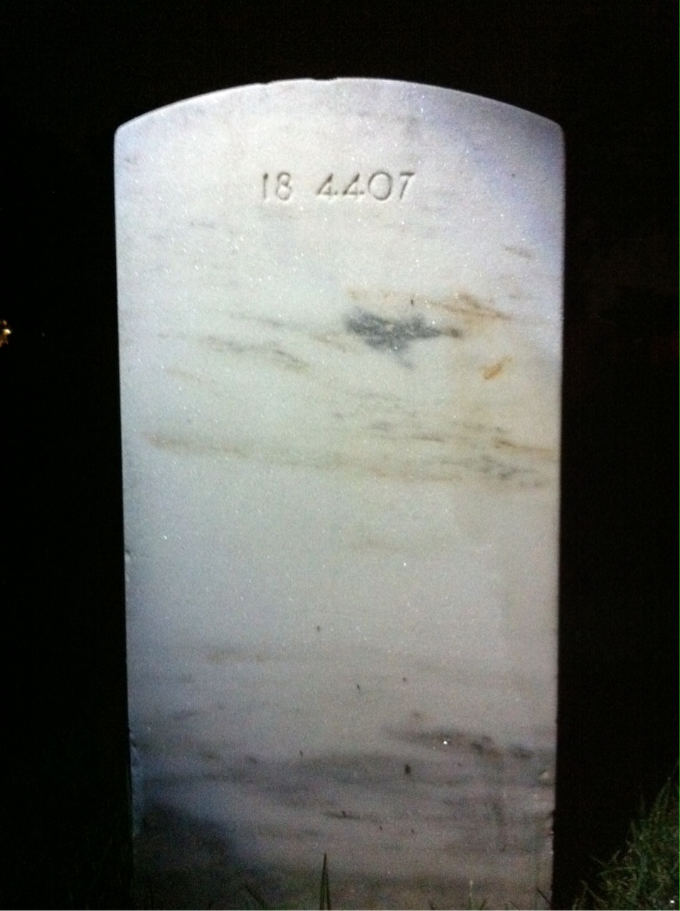 Back of headstone — Robert Mullenix