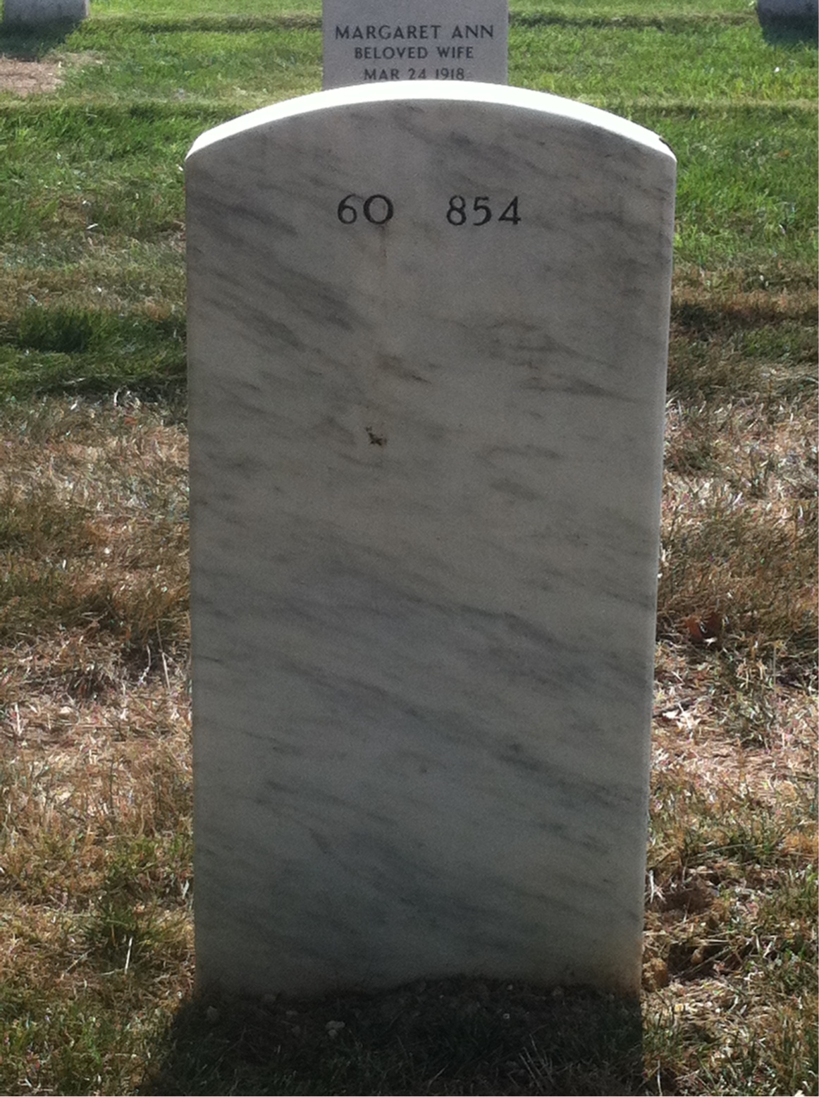 Back of headstone — Bienvenido Alamares