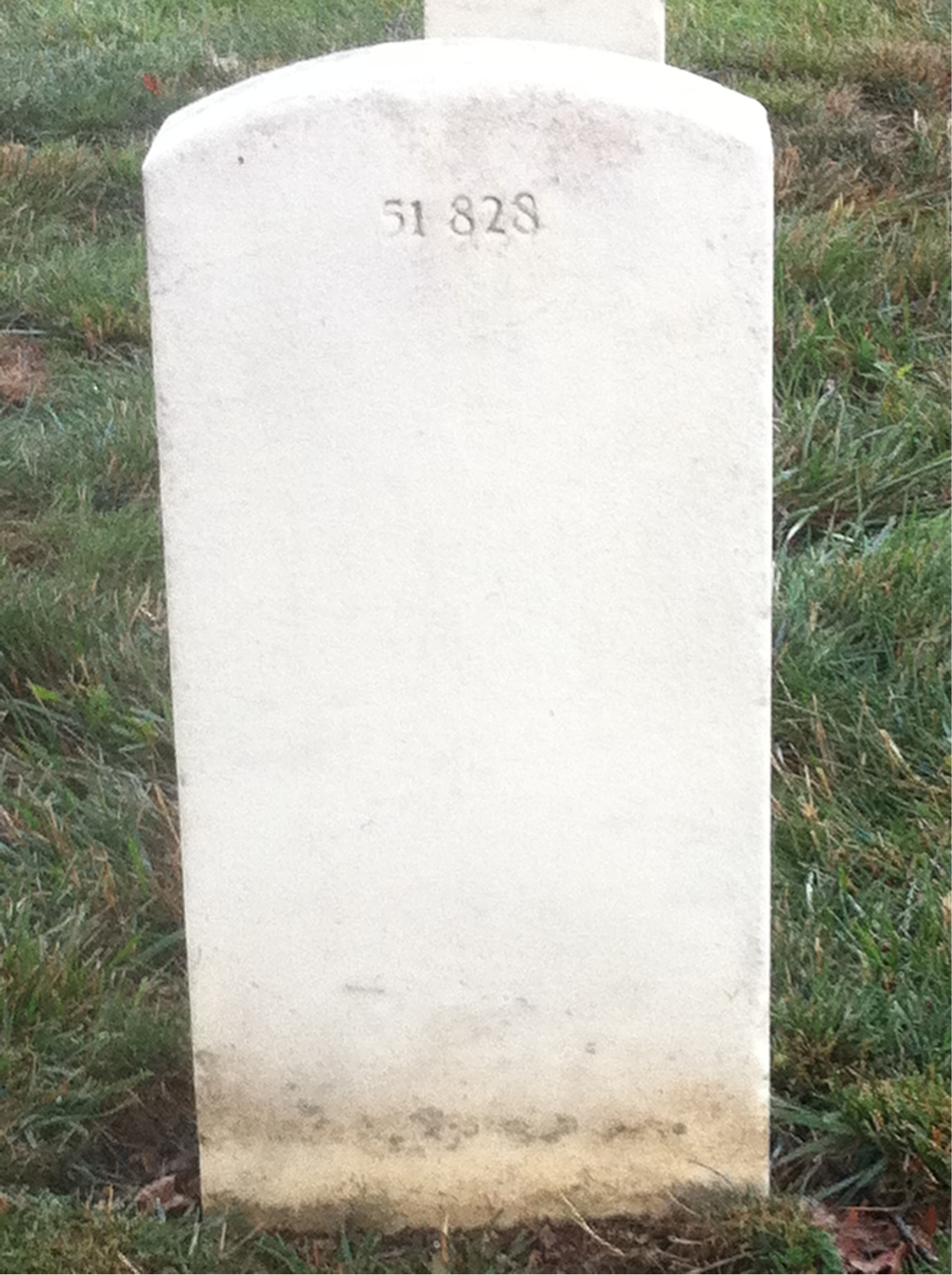 Back of headstone — William Murray