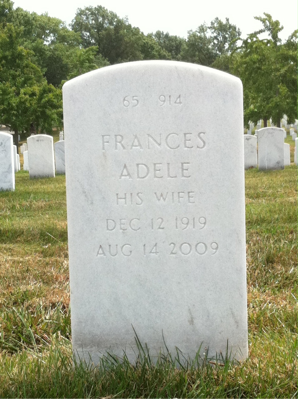 Back of headstone — Wade Mckinnon