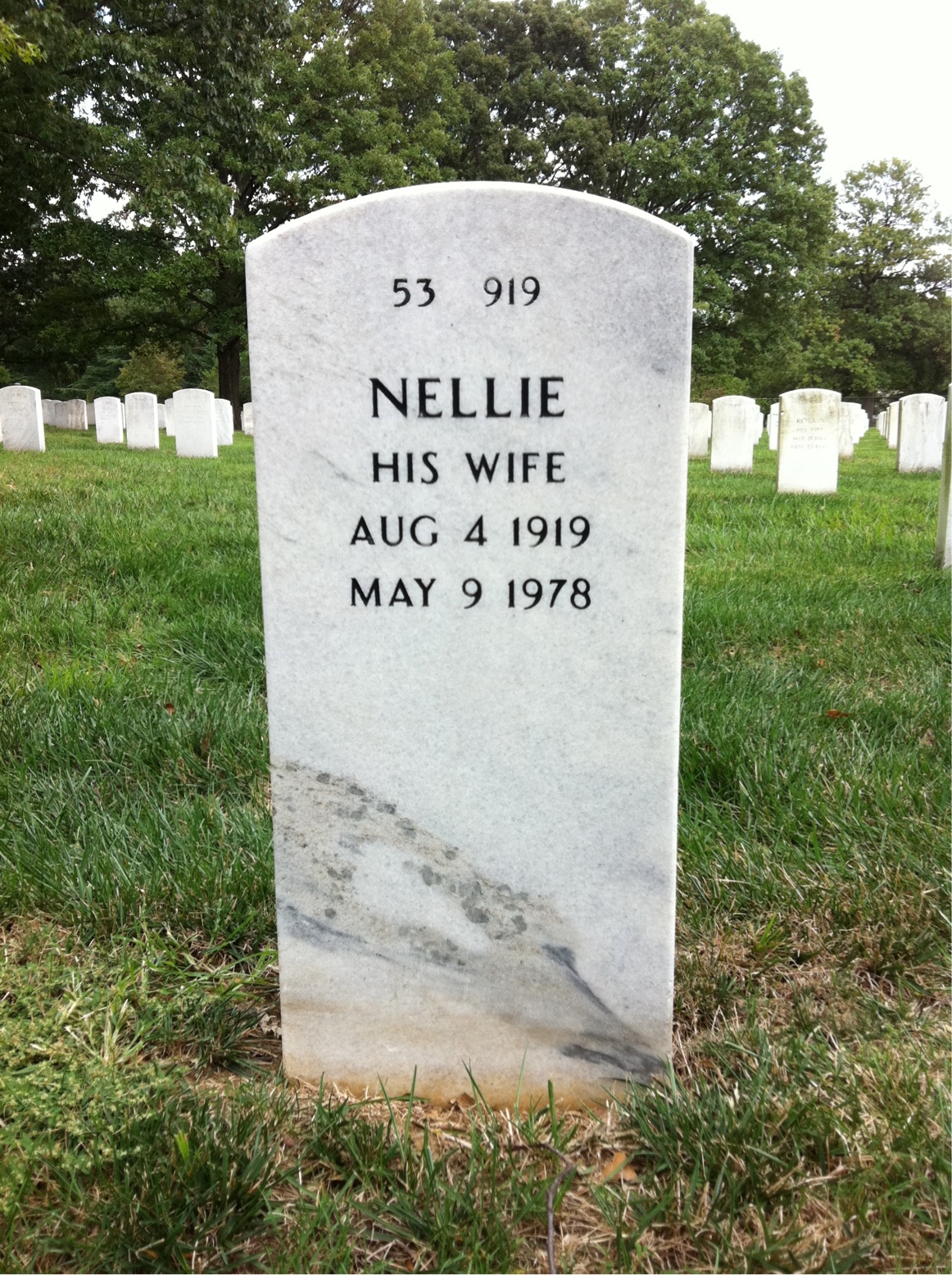 Back of headstone — Morford Jenkins