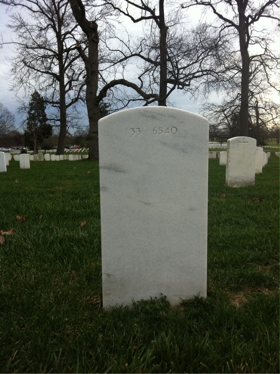 Back of headstone — Willie Hurn