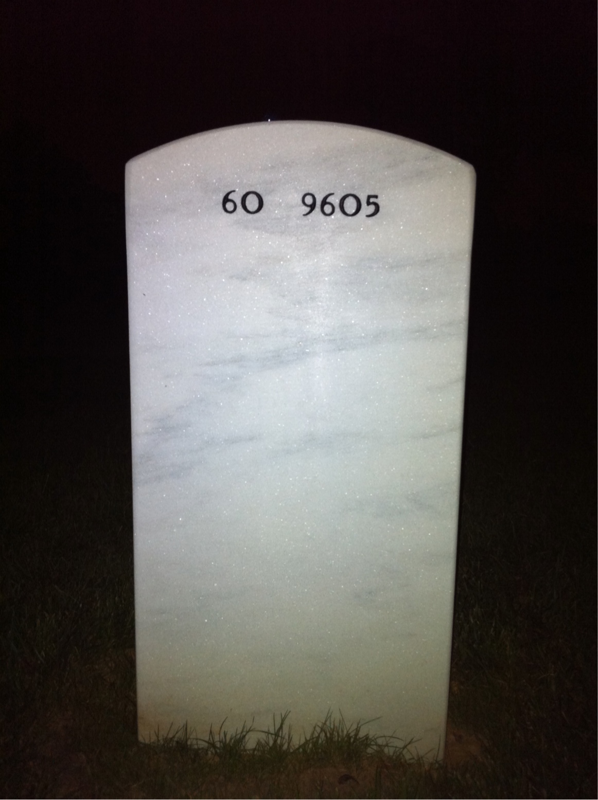 Back of headstone — Lucas Pyeatt