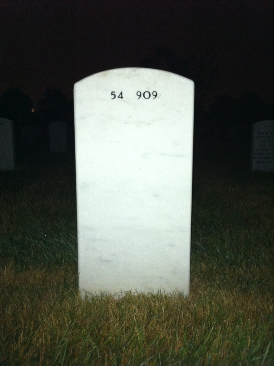 Back of headstone — Franklin Corpening