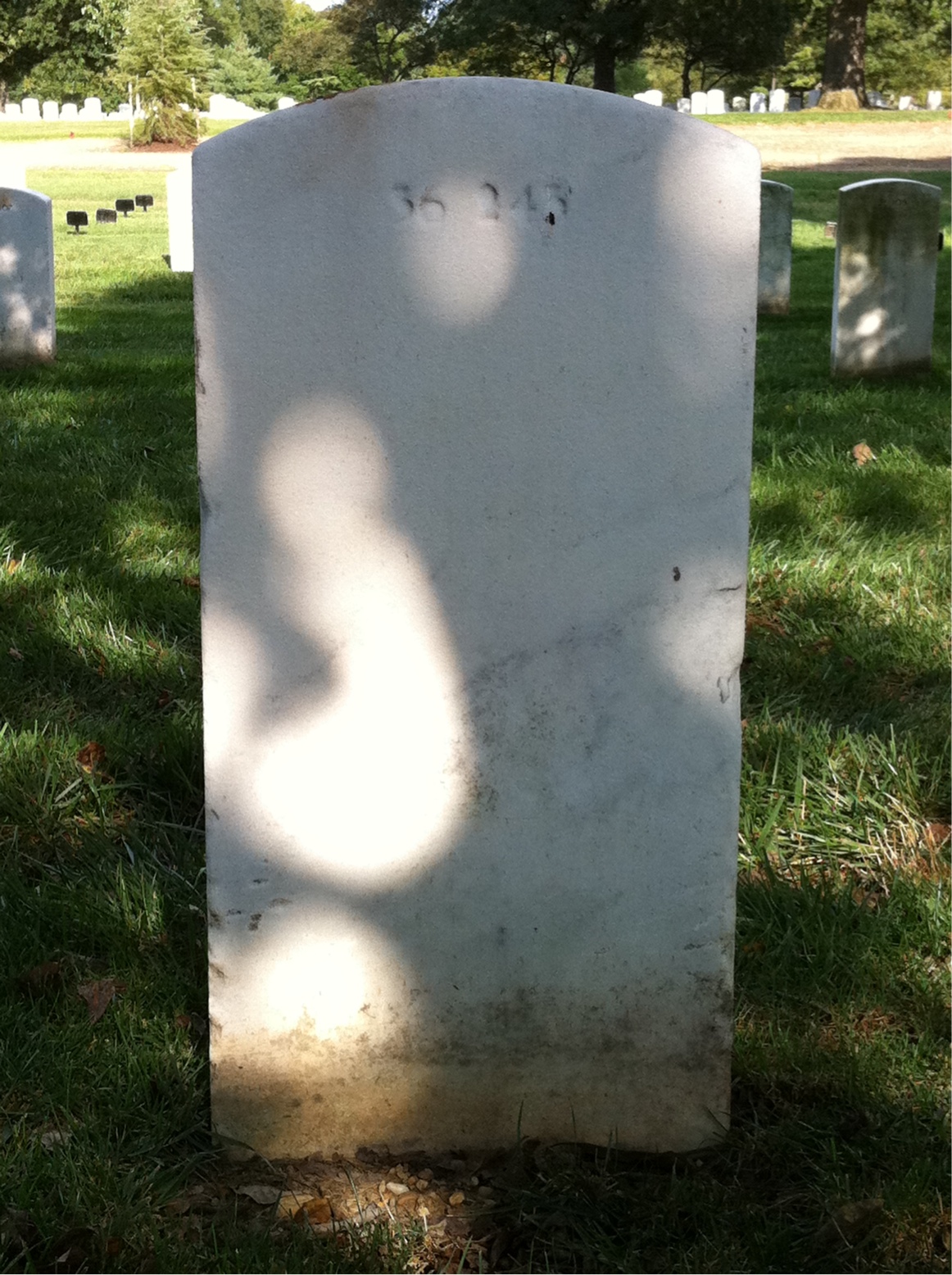 Back of headstone — Le Roy Mundy