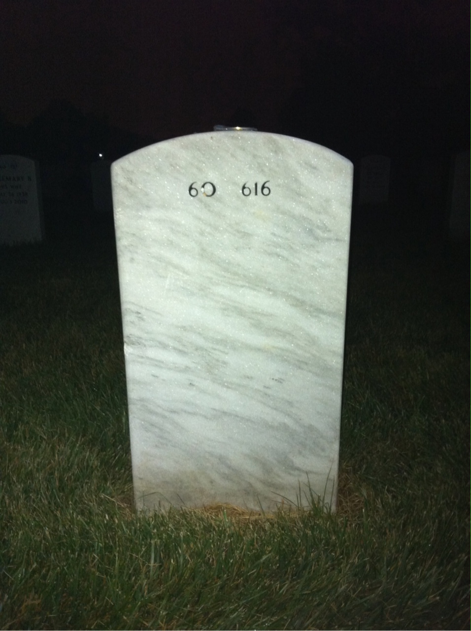 Back of headstone — Thomas Wall
