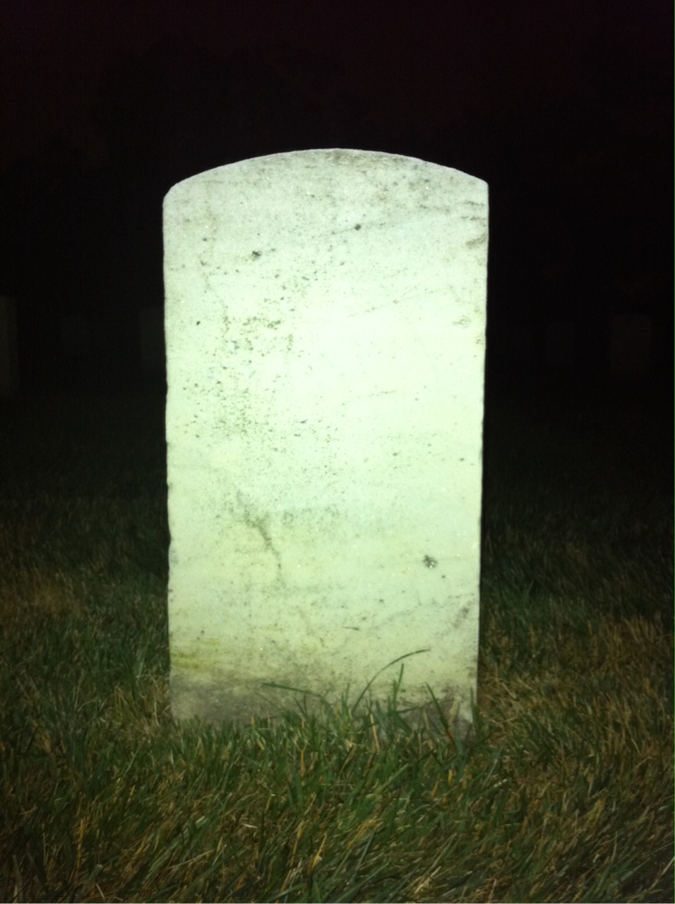 Back of headstone — Charles Allen
