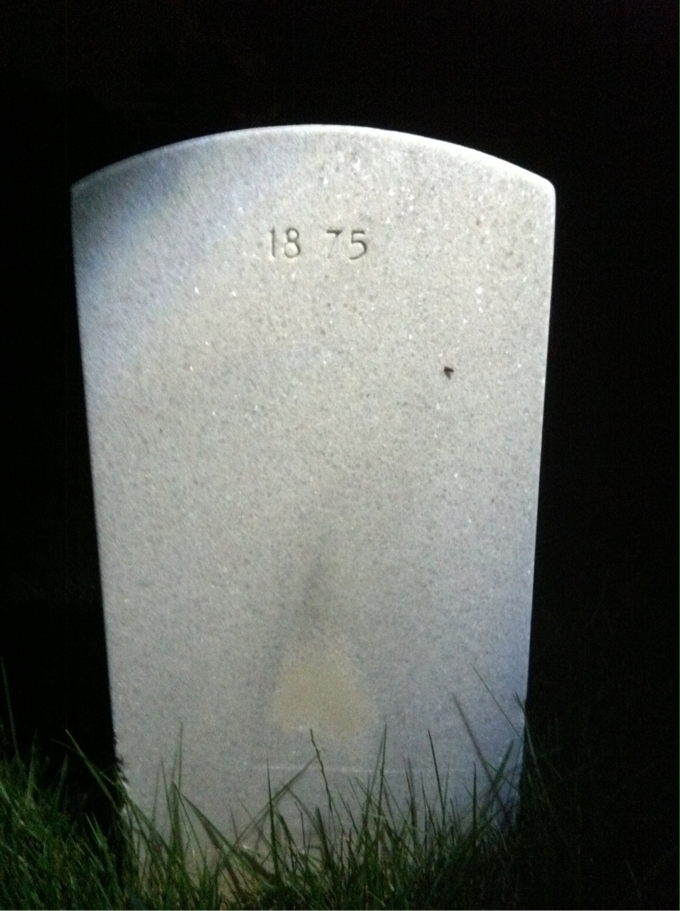 Back of headstone — John Miers
