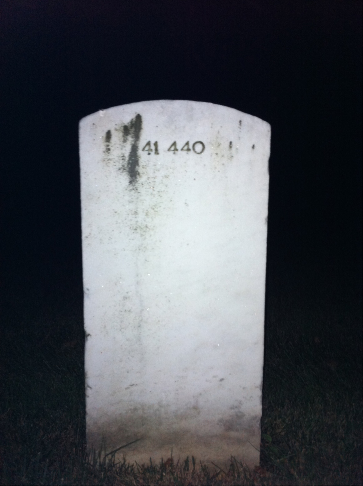 Back of headstone — Claude Angel