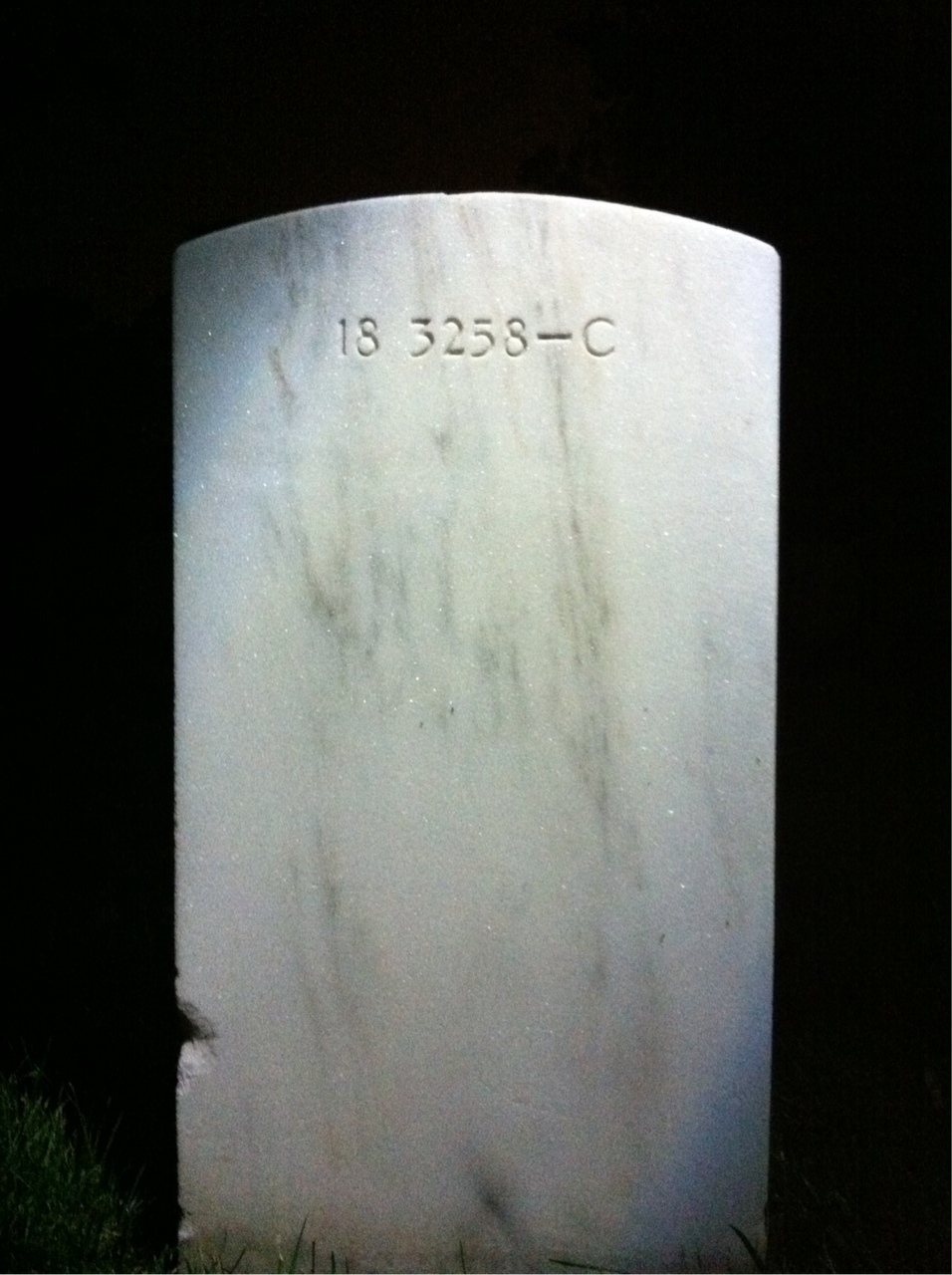 Back of headstone — James Murphy