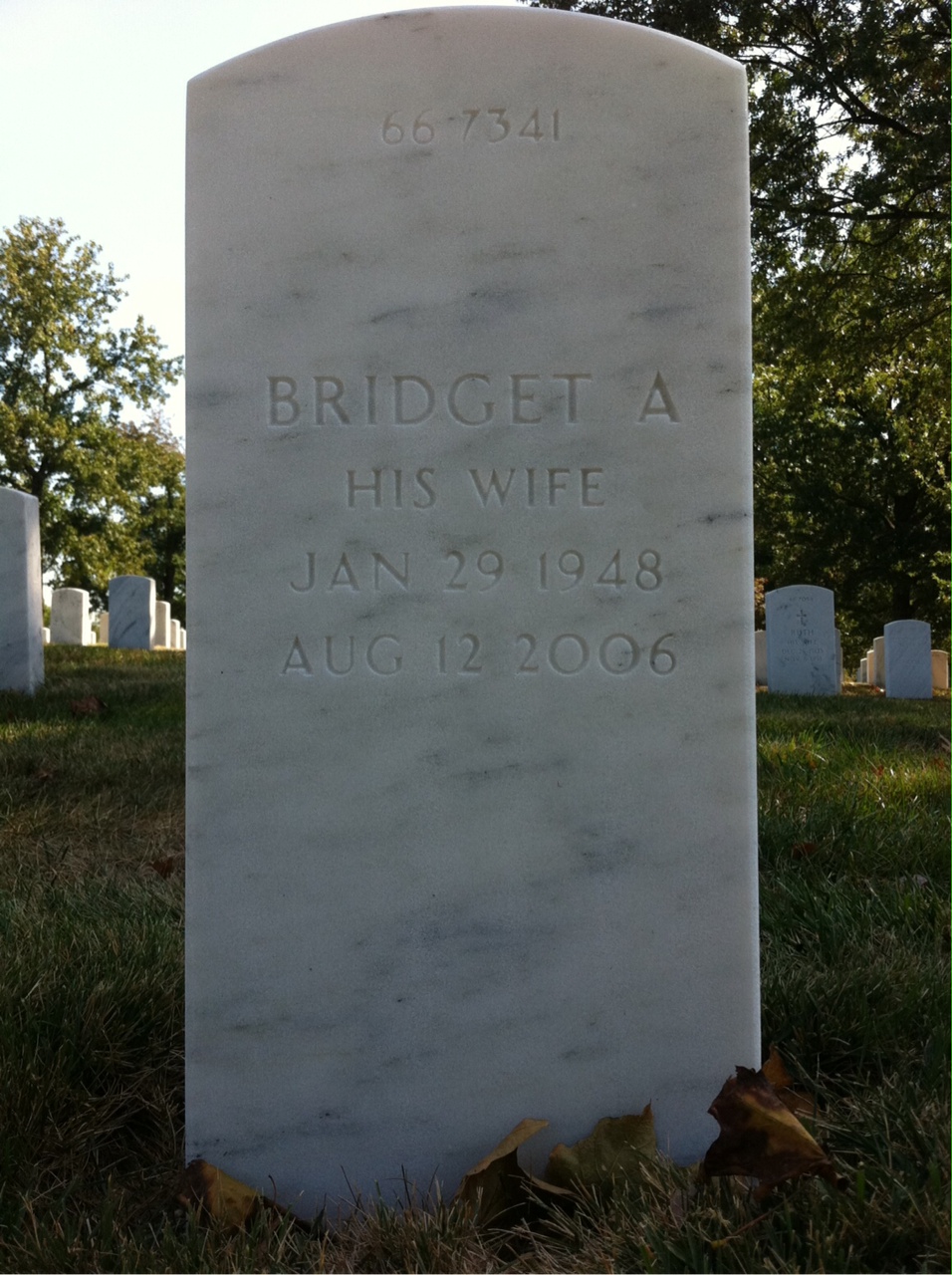 Back of headstone — Alfred Freeberg