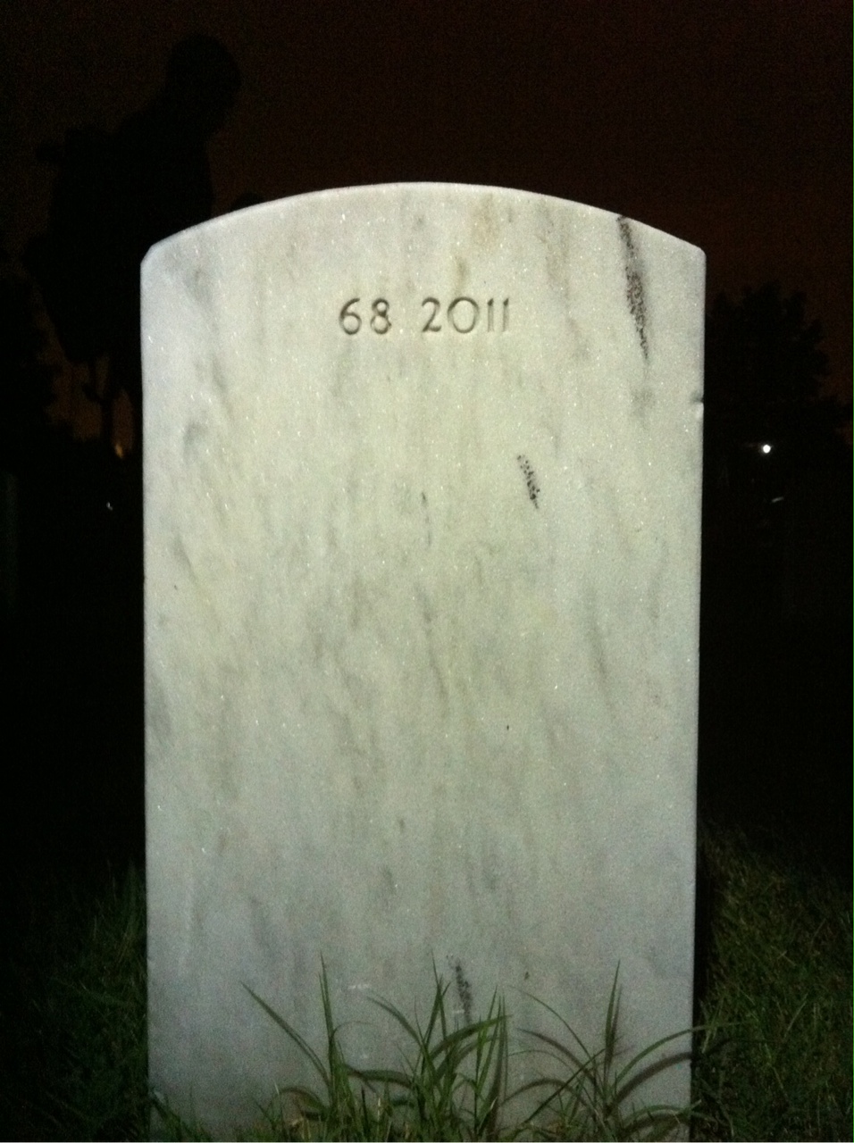 Back of headstone — Lambert Baker