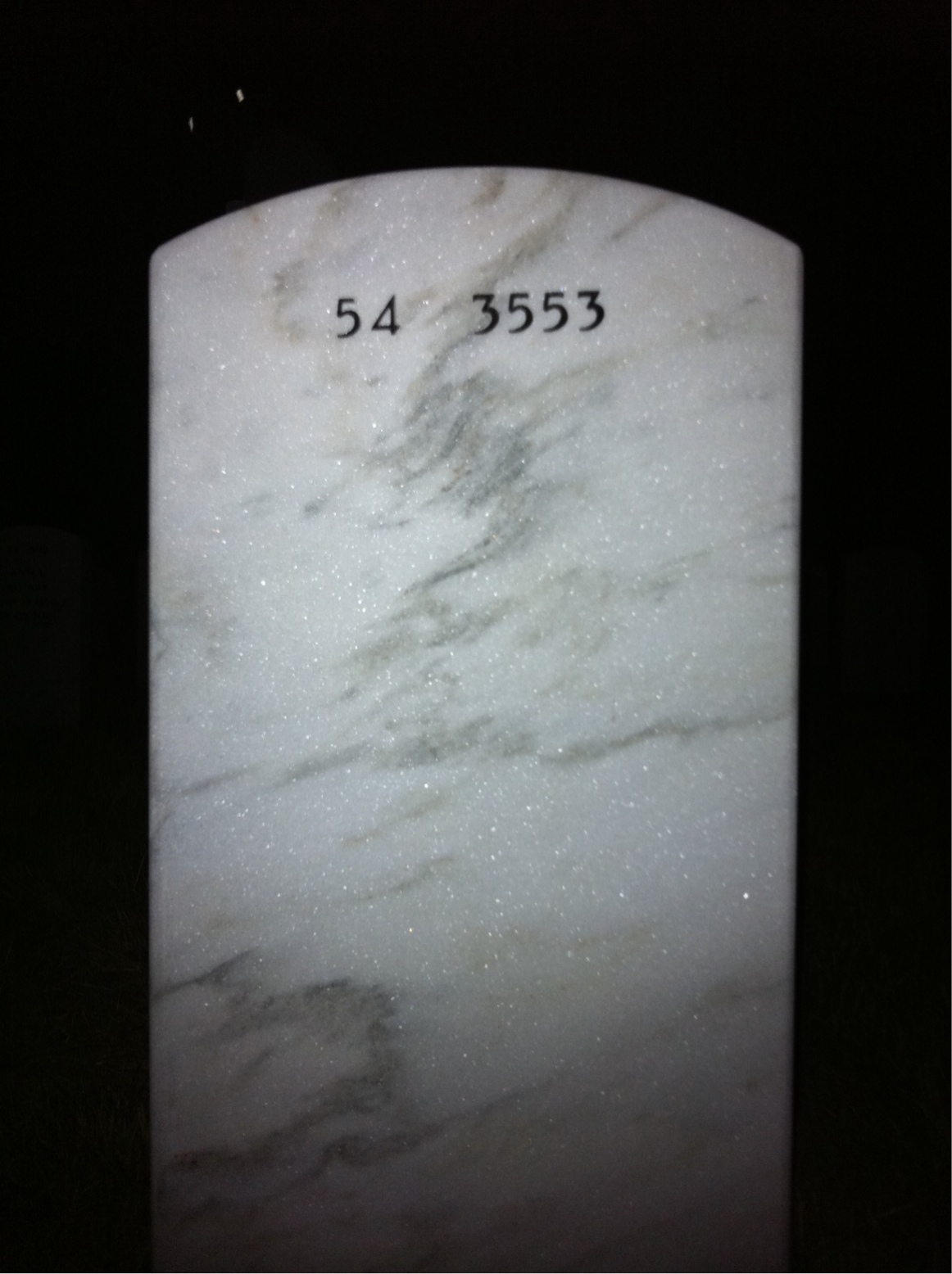 Back of headstone — Brian Burger