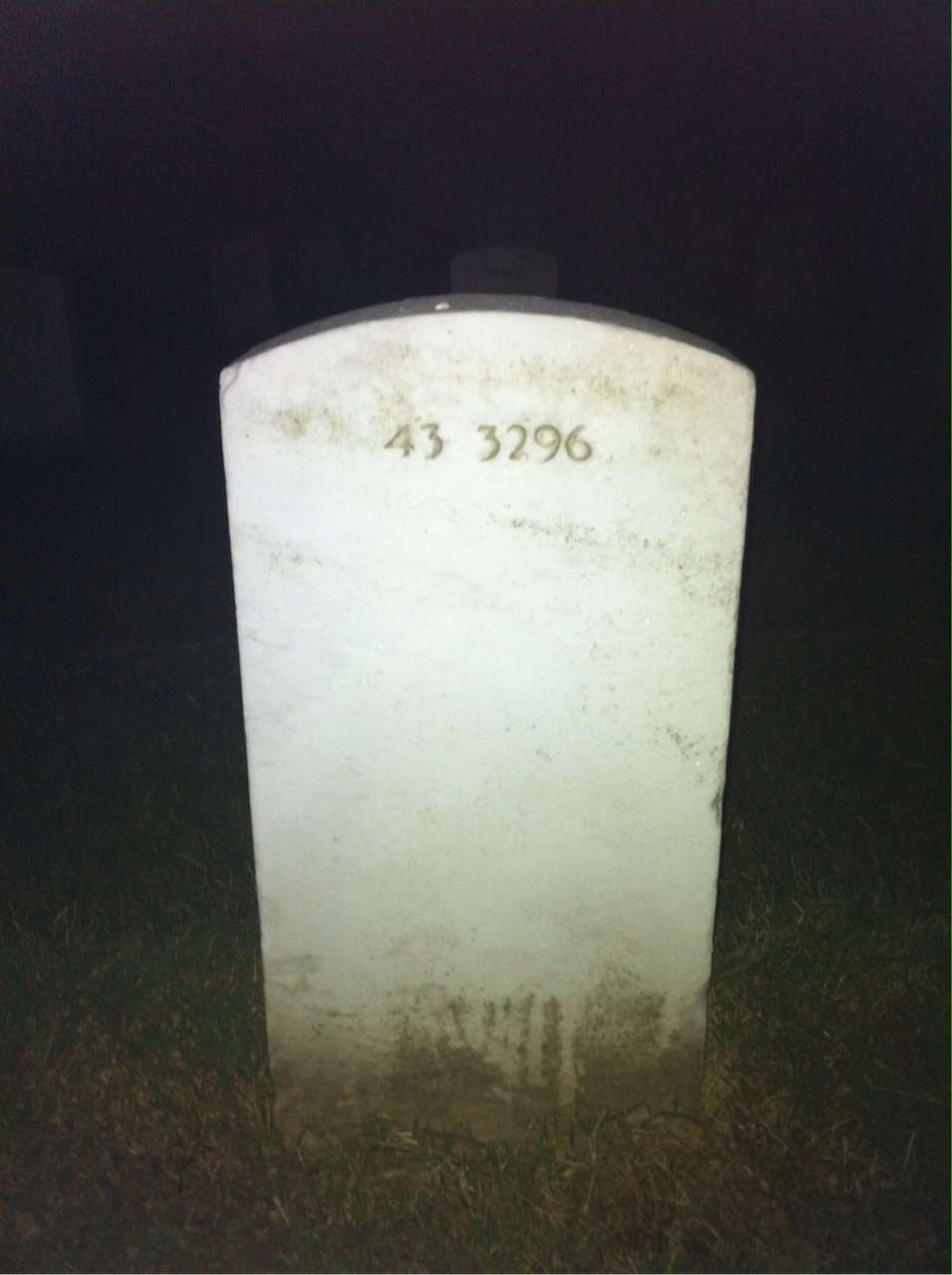 Back of headstone — Curtis Morrow