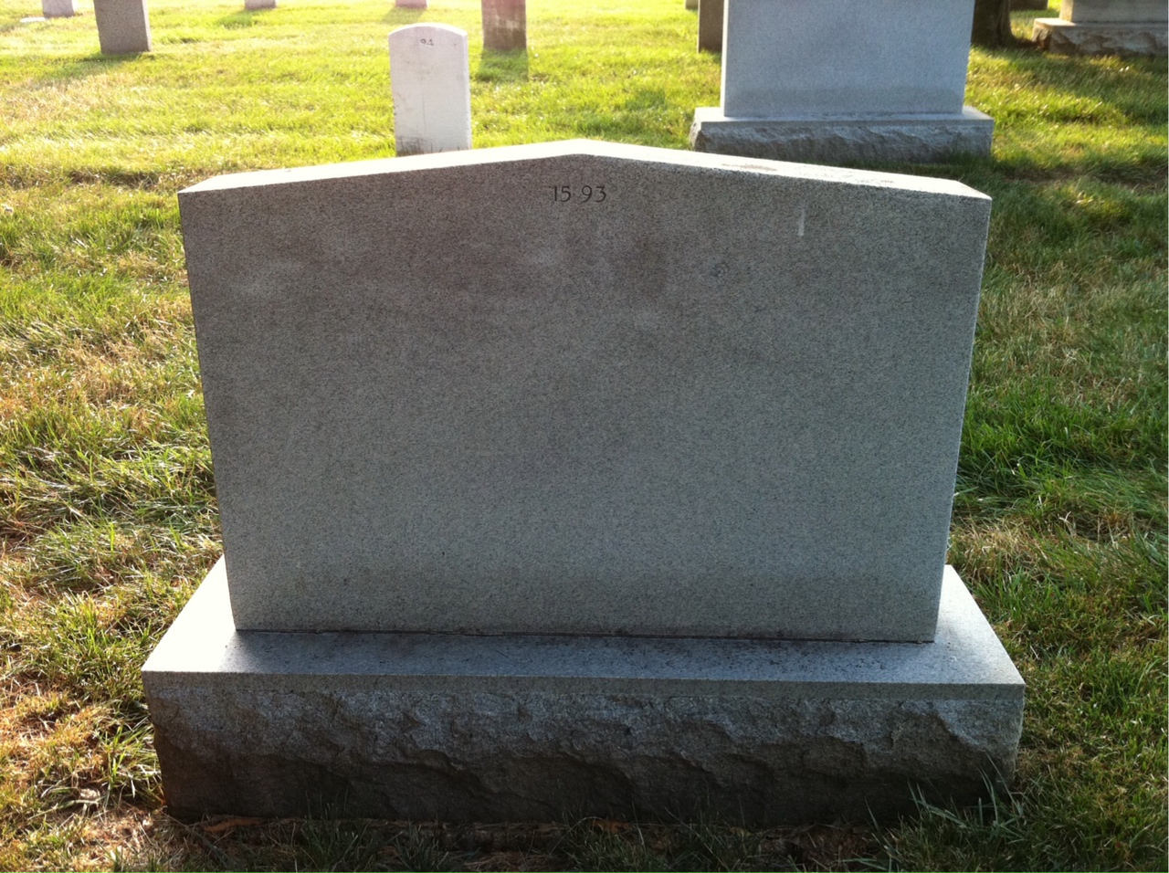 Back of headstone — Harold Brennan