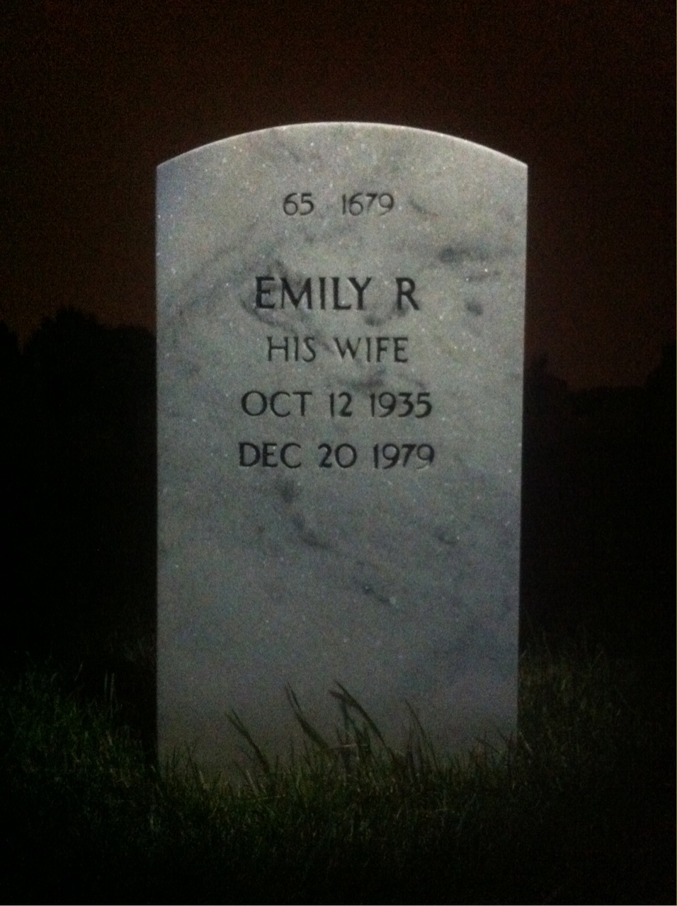 Back of headstone — Willard Conklin