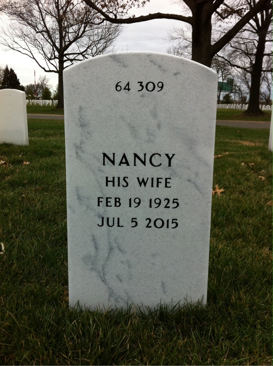 Back of headstone — William Robert Taylor