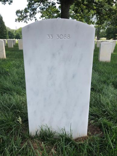 Back of headstone — Arthur Crimm