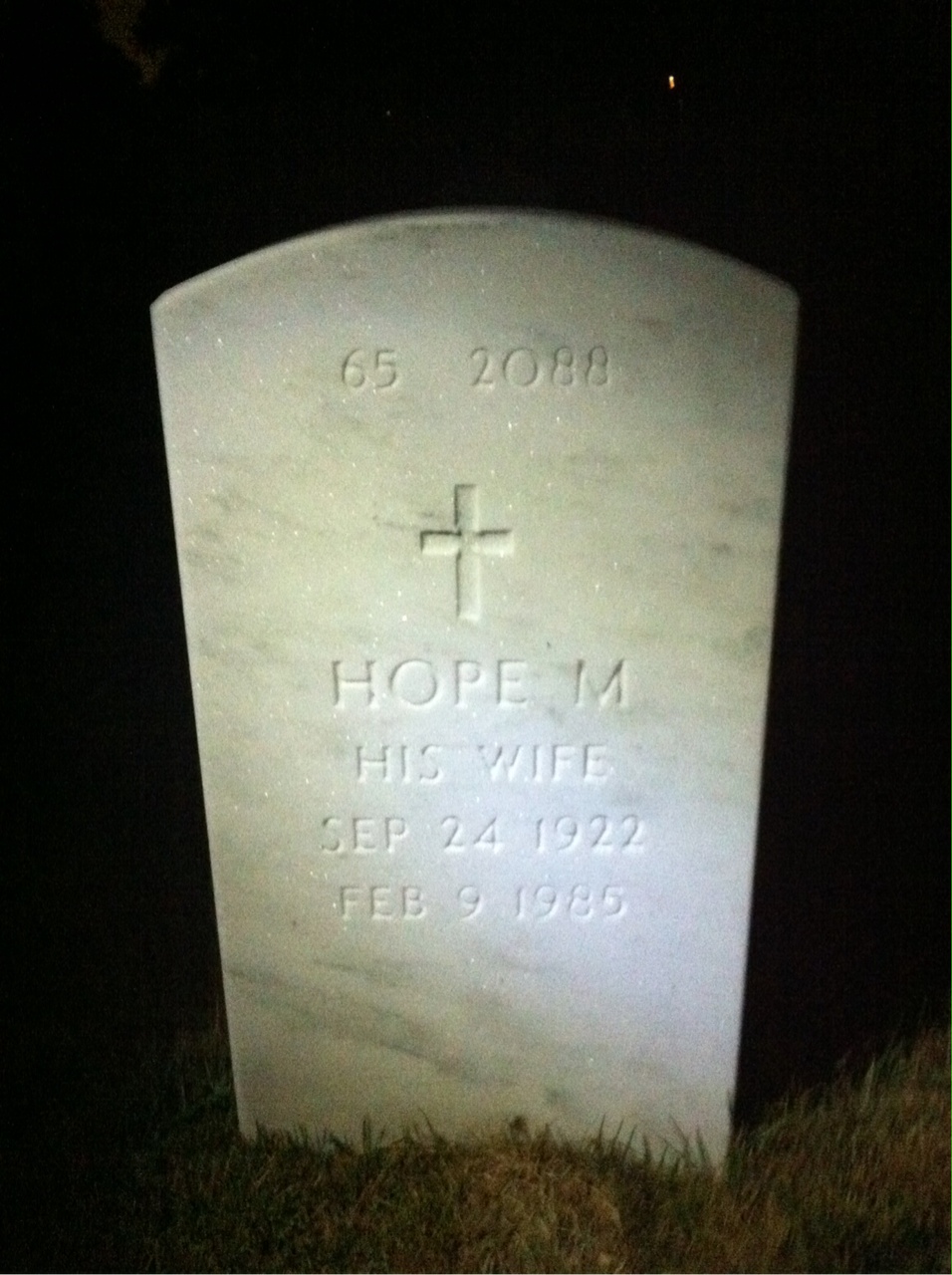 Back of headstone — Joseph Baum