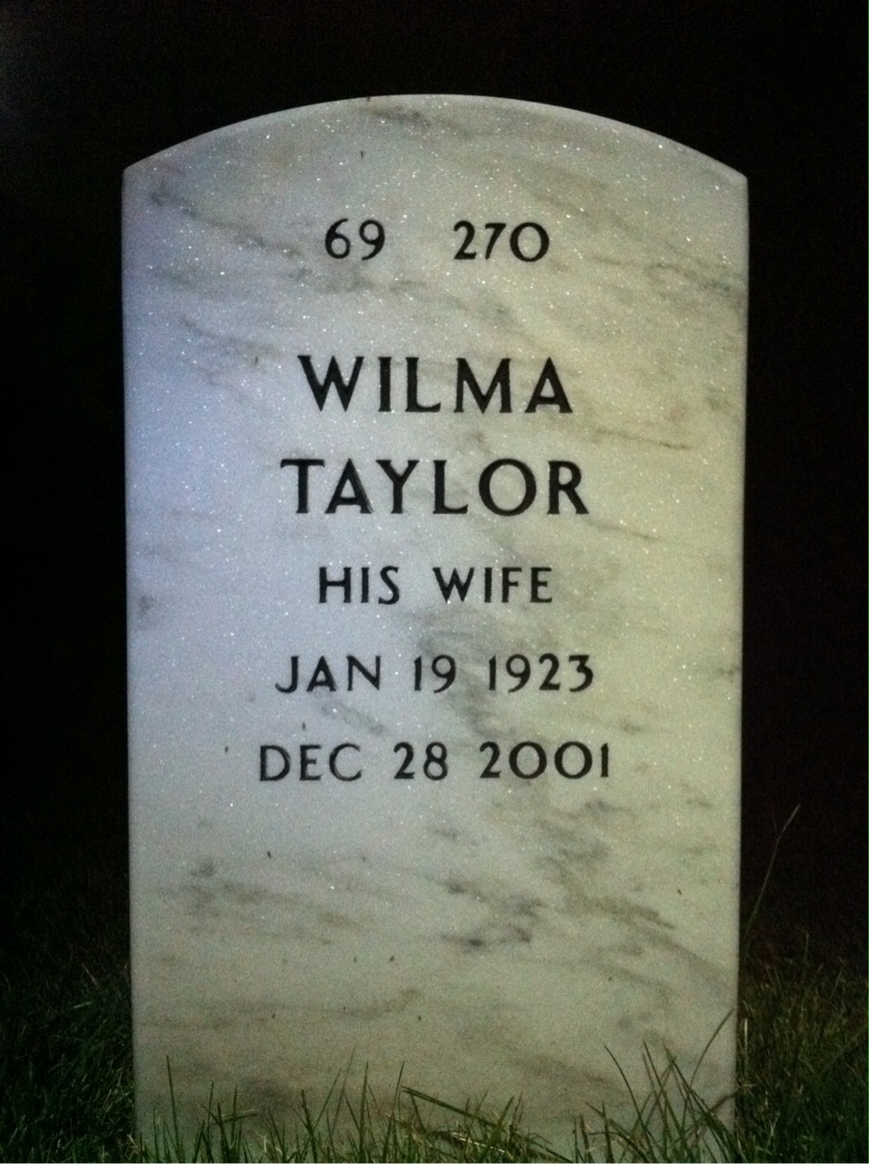 Back of headstone — Daniel Cummings
