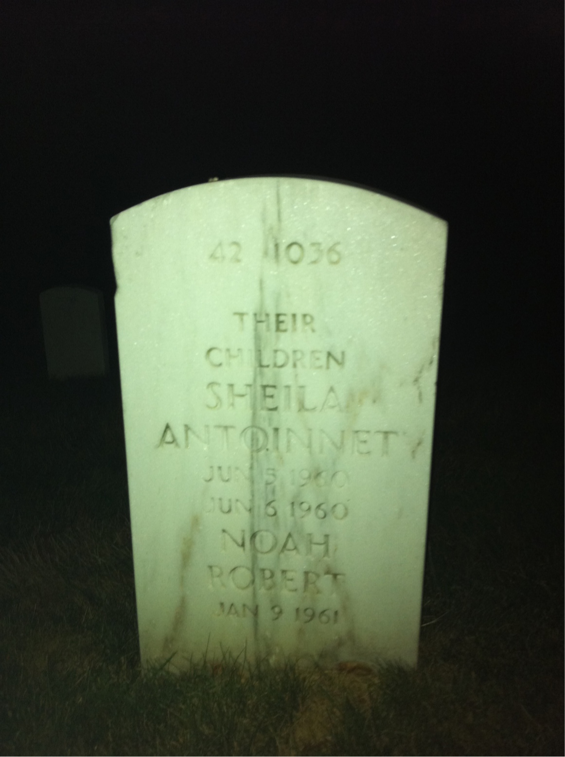 Back of headstone — Barbara Baker
