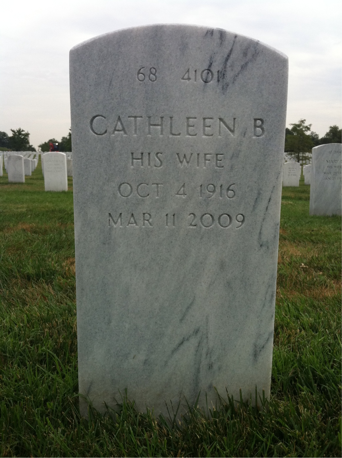 Back of headstone — Oliver Eastland