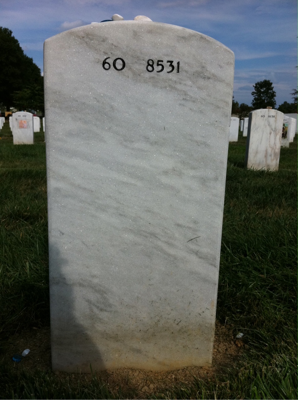 Back of headstone — Nicholas Brown
