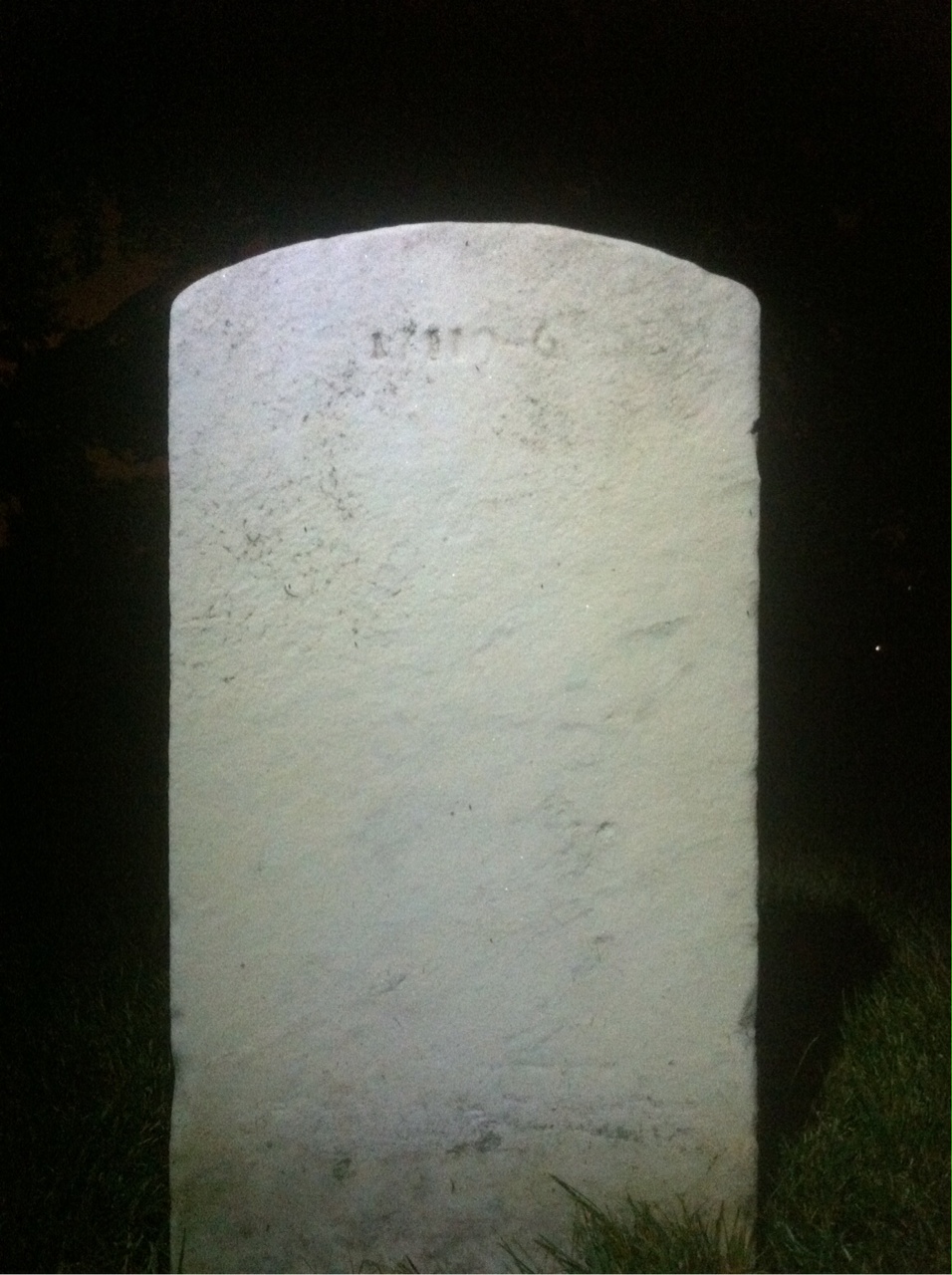Back of headstone — Thomas Moore