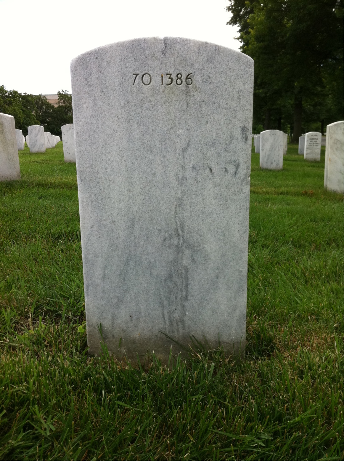 Back of headstone — Stanley Augustine