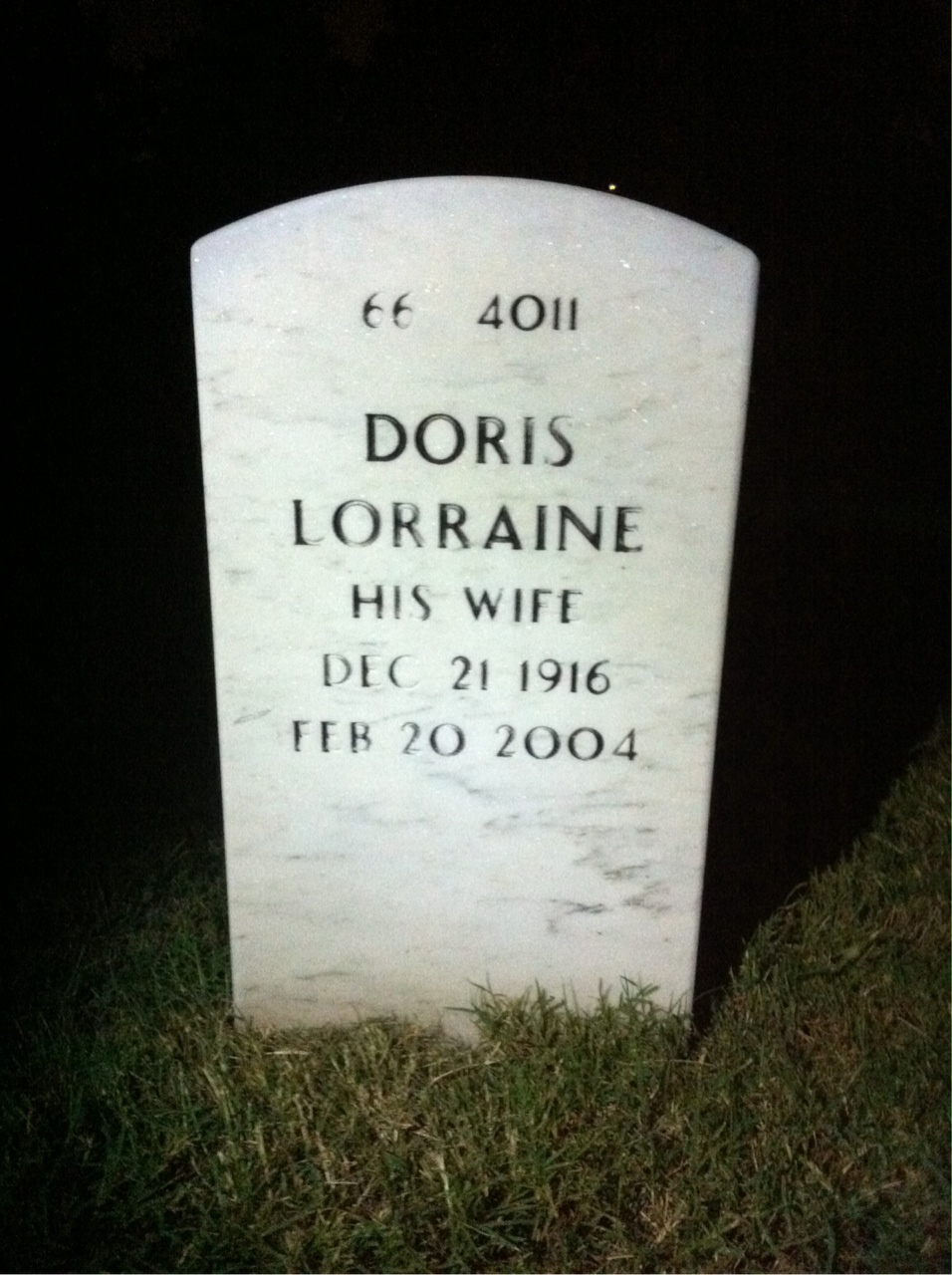 Back of headstone — George Brant
