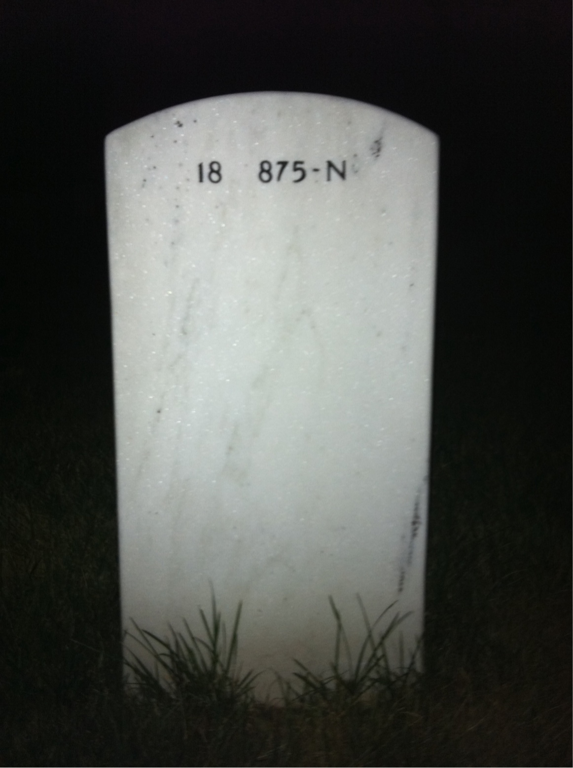 Back of headstone — John Banach