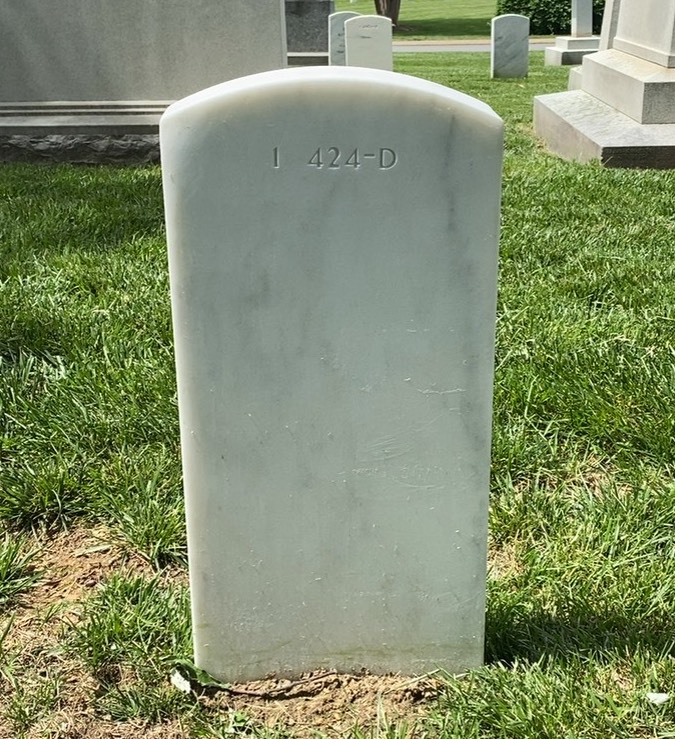 Back of headstone — Leo Cunningham