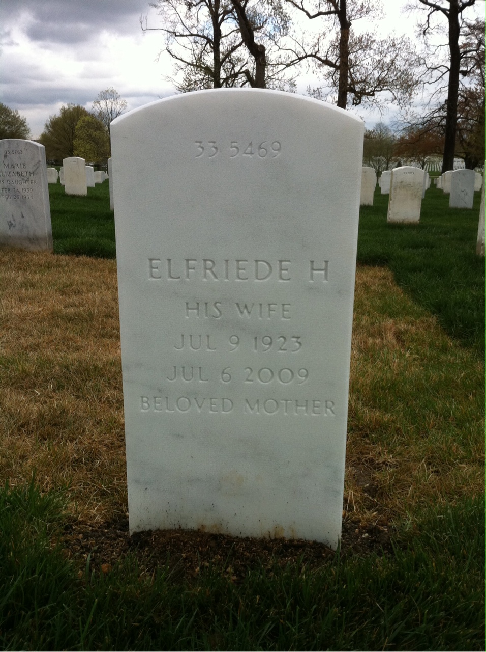 Back of headstone — William Donohue