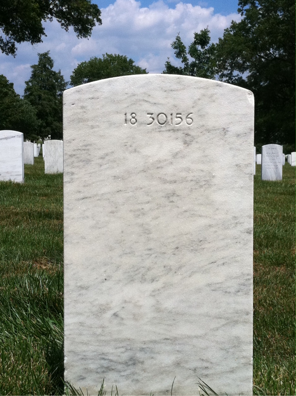 Back of headstone — Timothy Murphy